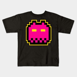 Pink Alien Cute 8 Bit Kids T-Shirt